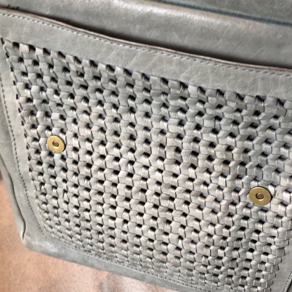 Genuine leather grey laptop backpack Nino Bossi - Picture 4 of 7